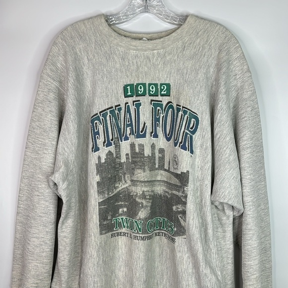 Vintage Rugged Sweats Final Four 1992 Hubert Humphrey Metro Minnesota Sweatshirt - Picture 2 of 12